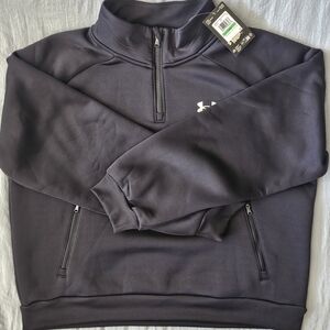 Under Armour Black Fleece Lined Quarter-Zip Pullover